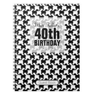 Caderno Espiral Aniversário de 40 anos de Cão de Tesselação de Hou