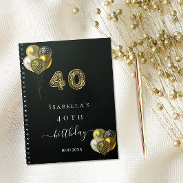Caderno Espiral Aniversário de 40 anos de livro-convidado animal-l