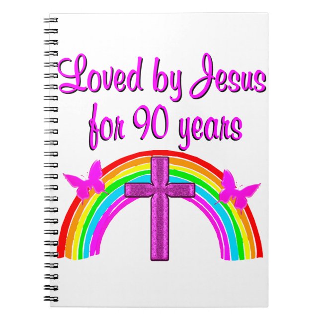 CADERNO ESPIRAL ANIVERSÁRIO DE 90 DE AMOR DE JESUS (Frente)