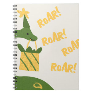 Caderno Espiral Aniversário de Animais da Festa Roar