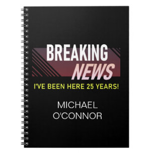 Caderno Espiral Aniversário de Trabalho de 25 anos Apreciação do F