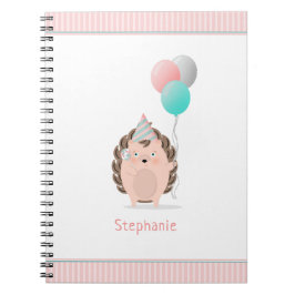Caderno Espiral Aniversário deouriço Cachorro Fofo