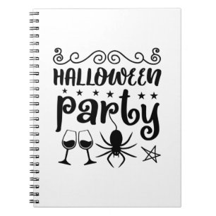 Caderno Espiral Aniversário do Festa de Halloween