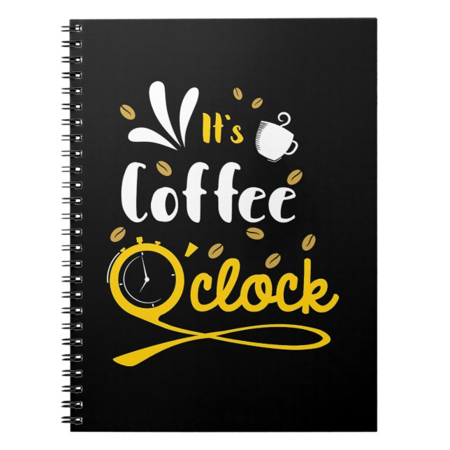 Caderno Espiral Aniversário Presente É Café Oclock (Frente)