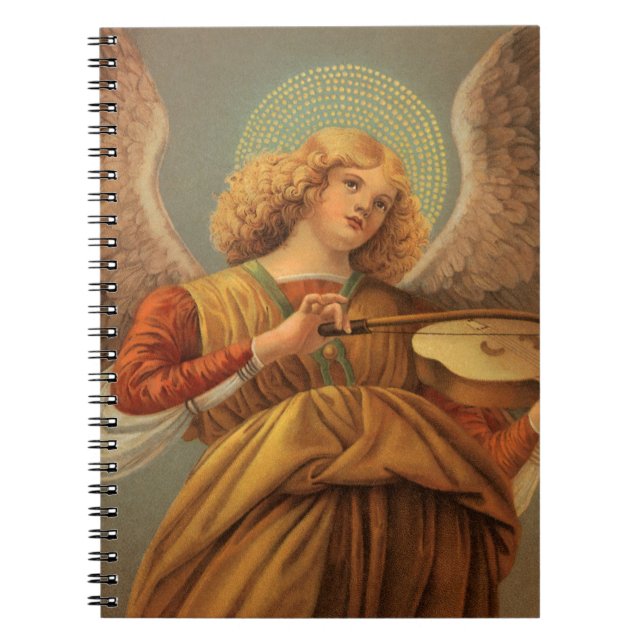 Caderno Espiral Anjo da Renascença Tocando Violino Melozzo da Forl (Frente)