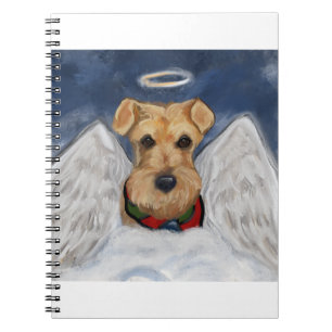 Caderno Espiral Anjo do Airedale Terrier