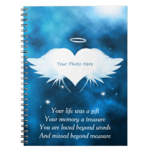 Caderno Espiral Anjo do notebook HeartCustom Photo