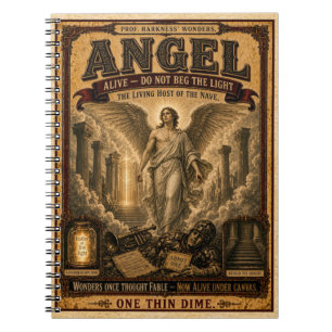Caderno Espiral Anjo, Monstro de Circo Vintage