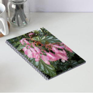Caderno Espiral Anjo Rosa Wing Begonia Floral