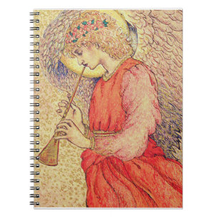 Caderno Espiral Anjo Tocando uma Flauta