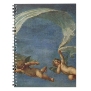 Caderno Espiral Anjos Detalhe de Adônis Levado por Cupidos por Alb