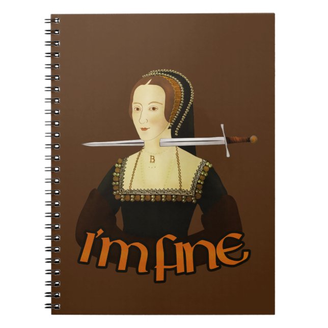 Caderno Espiral Anne Boleyn - Estou bem (Frente)