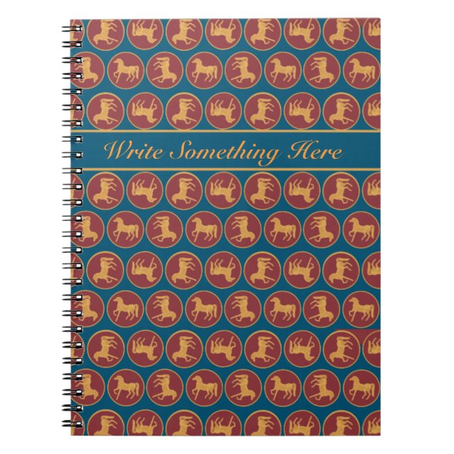 Caderno Espiral Ano Chic Personalizado do Notebook Horse Spiral (Frente)