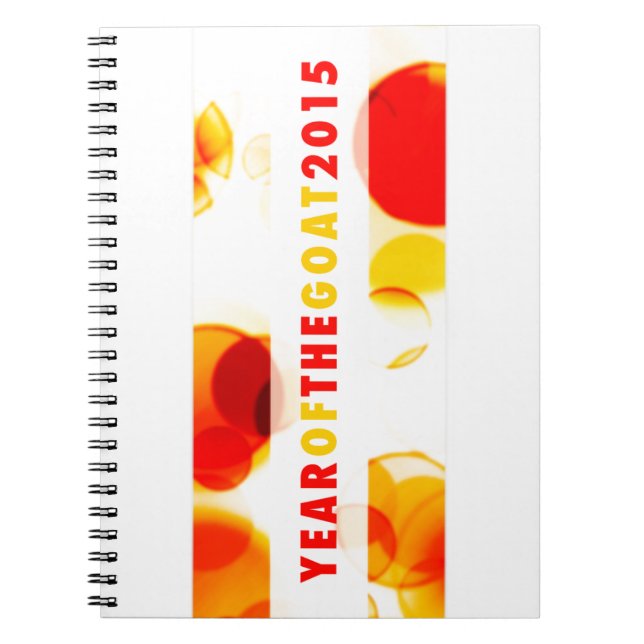Caderno Espiral ano da cabra 2015 (bokeh) (Frente)
