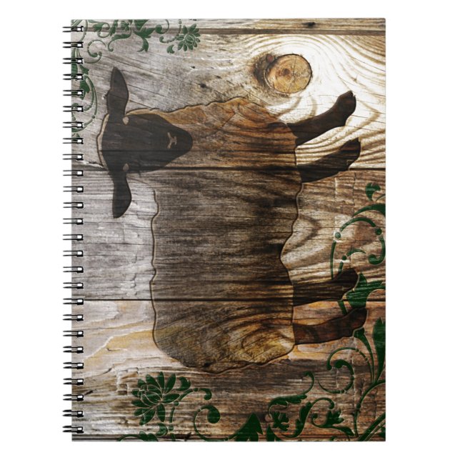 Caderno Espiral ano da ovelha de madeira (Frente)