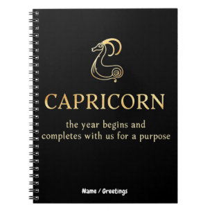 Caderno Espiral Ano de Capricórnio Começa & Termina Conosco Person