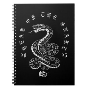 Caderno Espiral Ano do Ano Novo Lunar Chinês do Serpente 2025