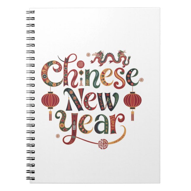 Caderno Espiral Ano Novo Chinês (Frente)