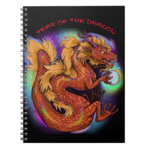 Caderno Espiral Ano Zodíaco Chinês do Dragão