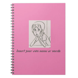 Caderno Espiral Ansiedade Estressada Mulher personalizada design r