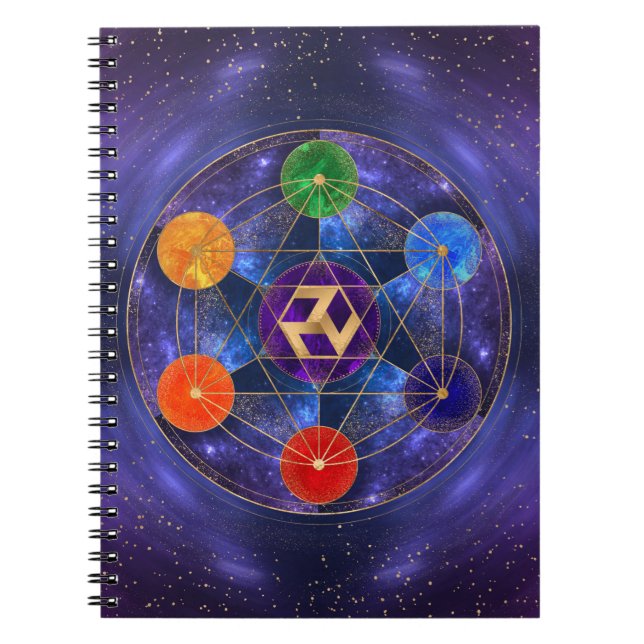 Caderno Espiral Antahkarana em Ornamento Geométrico Sagrado - Nebu (Frente)