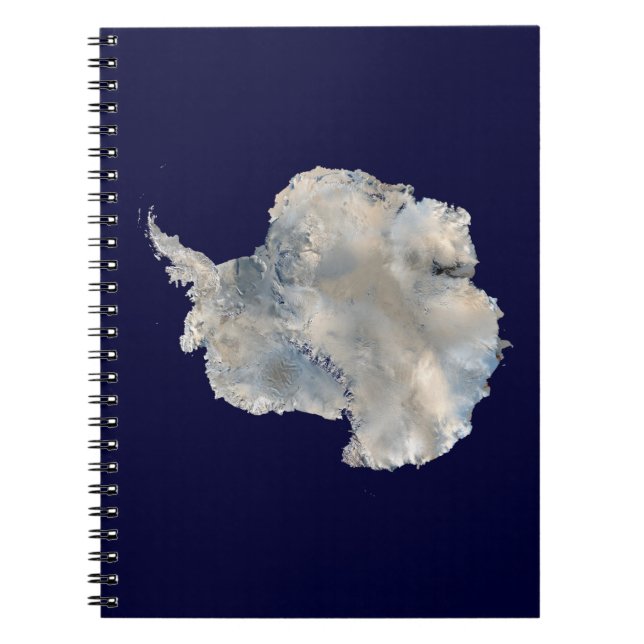 Caderno Espiral Antártica (Imagem Azul Marble da NASA) (Frente)
