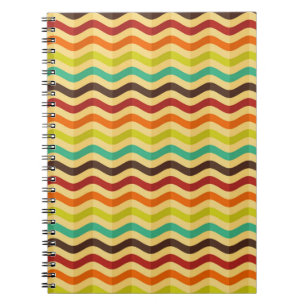Caderno Espiral Antecedentes com faixas no retrato 4
