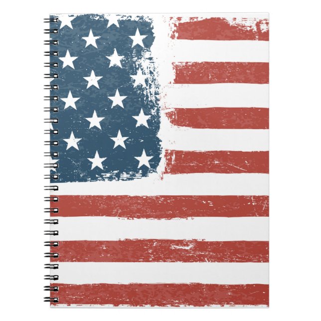 Caderno Espiral Antecedentes da bandeira americana. Versão raster. (Frente)