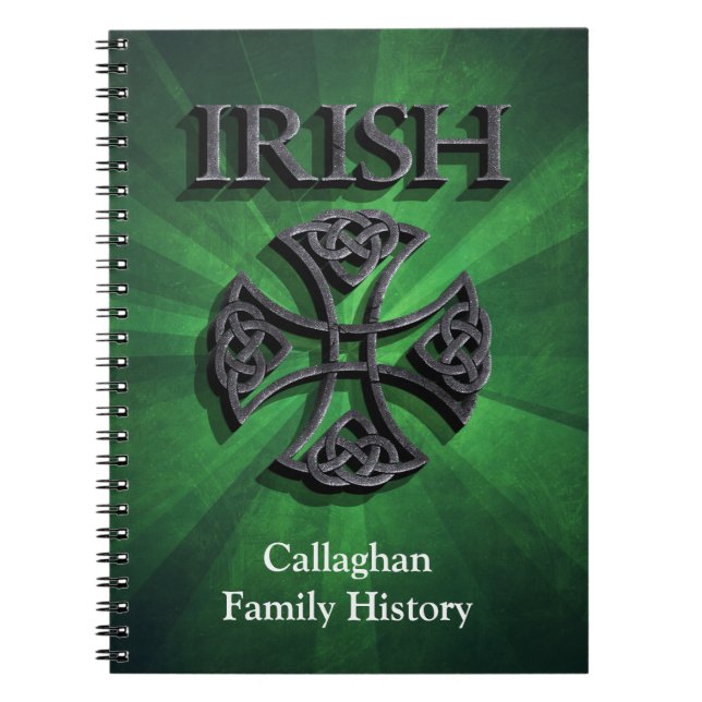 Caderno Espiral Antecedentes familiares irlandeses (Frente)
