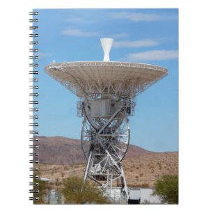 Caderno Espiral Antena de prato do espaço profundo de Apollo