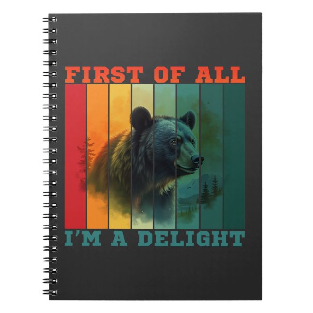 CADERNO ESPIRAL ANTES DE MAIS NADA, EU SOU UM DELEITE (Frente)