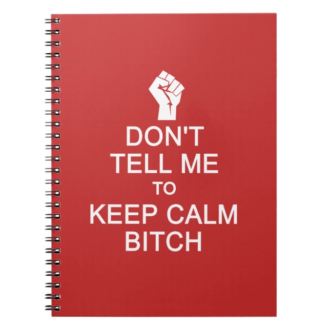 Caderno Espiral Anti - Mantenha Calmo notebook personalizado (Frente)