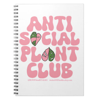Caderno Espiral Anti Social Plant Club - Plantas De Camisolas