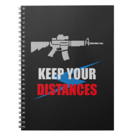 Caderno Espiral Anti Social Rifle Humor
