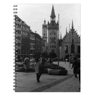 Caderno Espiral Antiga Alemanha Munique Igreja Marienplatz 1970