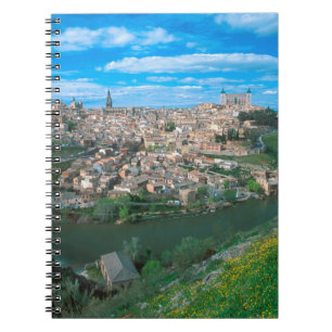 Caderno Espiral Antiga cidade de Toledo, Espanha.