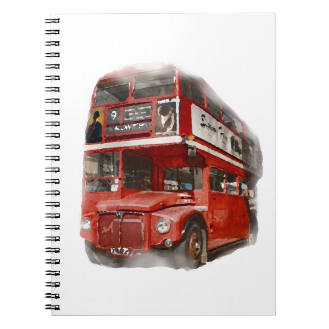 Caderno Espiral Antigo Red London Bus (Frente)