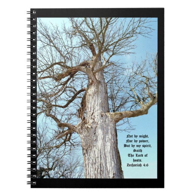 Caderno Espiral Antigos Ash Zechariah 4:6 (Frente)