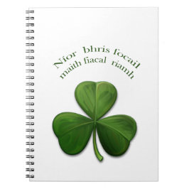 Caderno Espiral Antigos ditados irlandeses sobre produtos de Desig