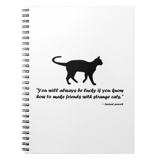 Caderno Espiral Antigos Proverbos de Gatos (Frente)
