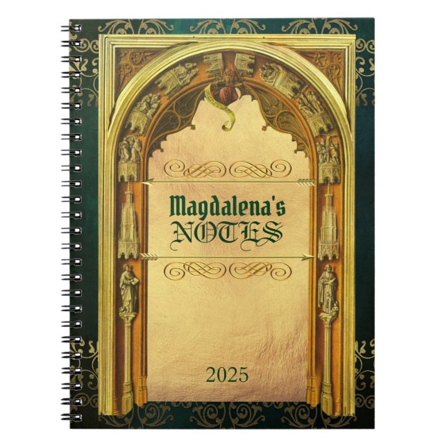 Caderno Espiral Antiguidade medieval da arquitetura da capa do (Frente)