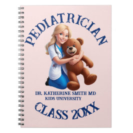 Caderno Espiral antistress pediatrician teddy bear kids university