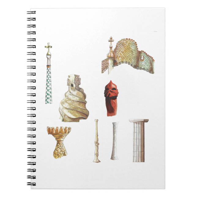 Caderno Espiral Antonio Gaudi. Barcelona. Espanha. Arquitectónico (Frente)