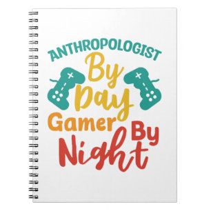 Caderno Espiral Antropólogo por Day Gamer By Night