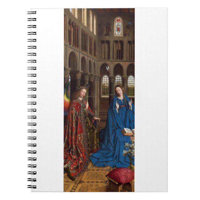 Caderno Espiral Anunciação de Van Eyck Premium Luz da Catedral (Frente)