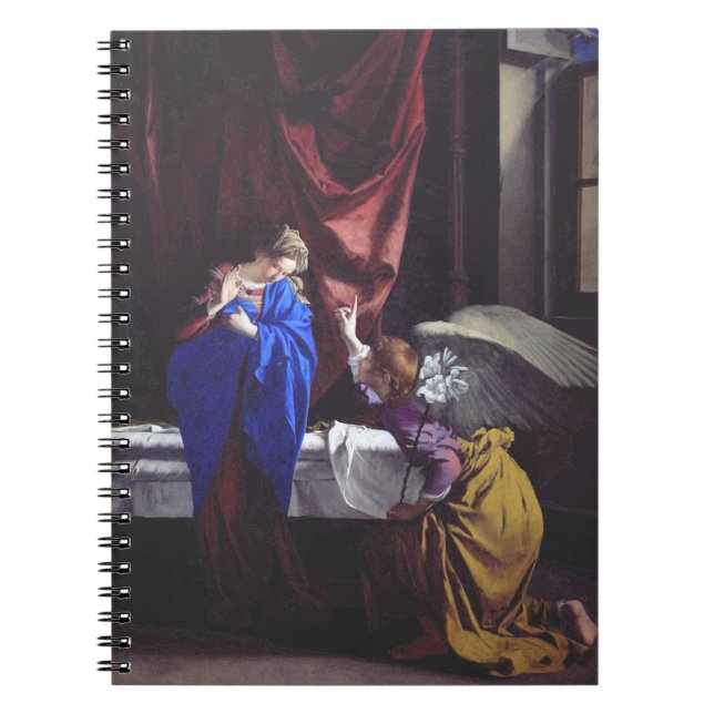 Caderno Espiral Anúncio à Bênção Virgem Maria por Orazio (Frente)