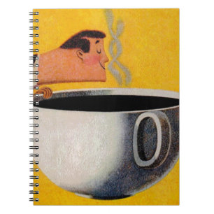 Caderno Espiral Anúncio de Café Antigo