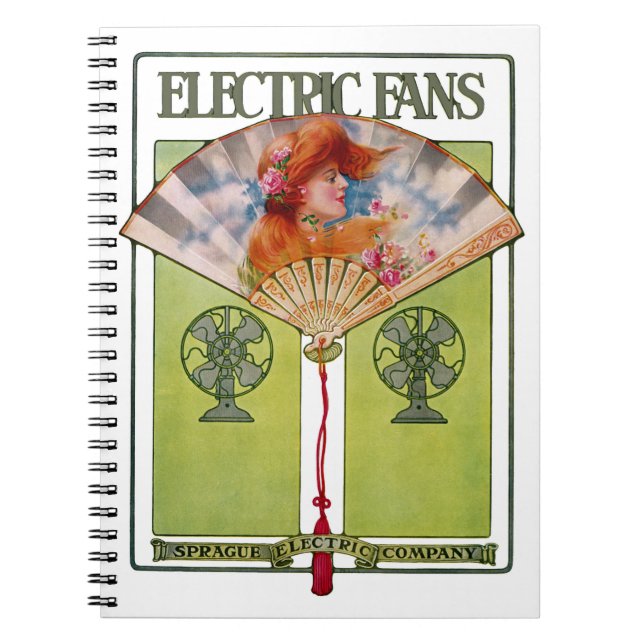 Caderno Espiral Anúncio do ventilador elétrico (Frente)