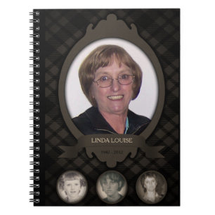 Caderno Espiral ao longo dos anos livro de hóspedes do memorial fo