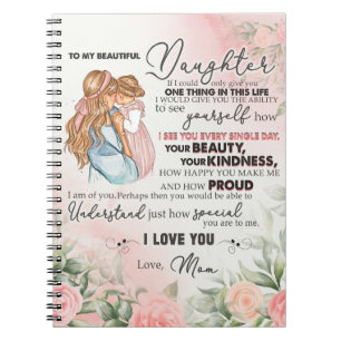 Caderno Espiral Ao Meu Presente De Filha, À Minha Filha De Amor E